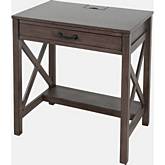 Hobson Desk w/ USB Charging in Distressed Grey Wood